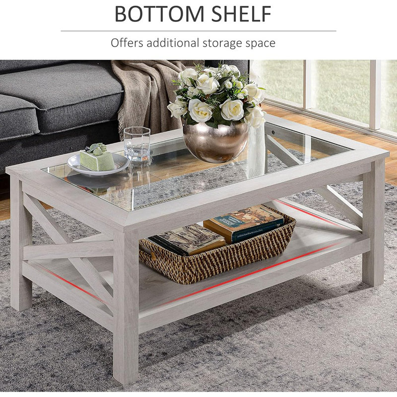 Glass cabinet coffee table hotsell